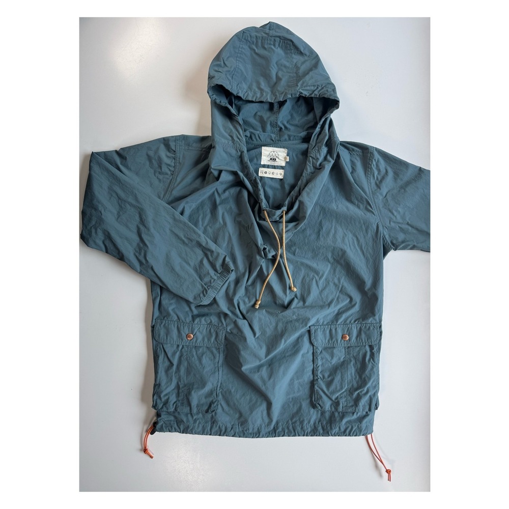 AXS Folk Technology Wideneck Anorak‎ Jacket Mens X Large XL Smokey Blue USA Made